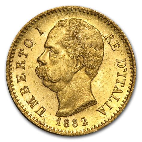 Buy Italy Gold 20 Lire Umberto I 1879 1897 Bu Apmex