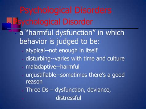 Ppt Psychological Disorders Powerpoint Presentation Free Download