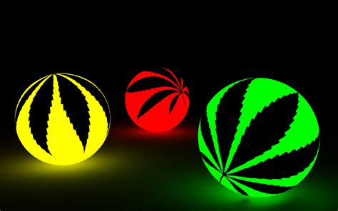 3d Neon Weed Balls Wallpaper 3d And Abstract Wallpaper Better