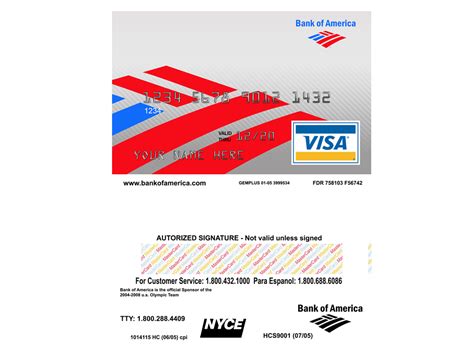 Bank Of America Visa Credit Card Psd Template