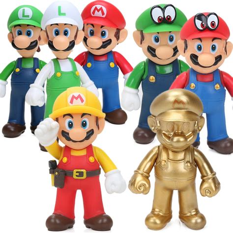 13cm Super Mario Figures Toys Super Mario Bros Bowser Luigi Koopa Yoshi