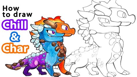 How To Draw Dragon Chill And Char Prodigy Math Youtube