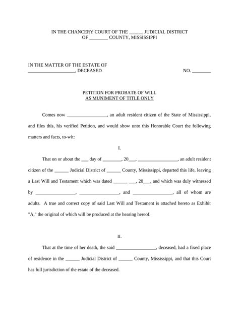Petition Probate Court Form Fill Out And Sign Printable Pdf Template