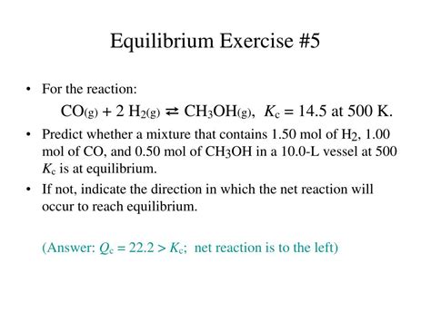 Studyres contains millions of educational documents, questions and answers, notes about the course, tutoring questions, cards and course recommendations that will help you learn and learn. PPT - Chemical Equilibrium PowerPoint Presentation, free download - ID:3098443