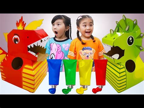 Annie and Friends Build Kids DIY Zoo Animals | Kids Play Arts and