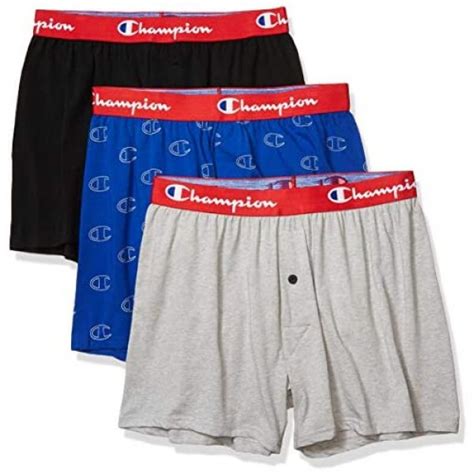 Champion Mens Everyday Cotton Stretch Knit Boxer Pack Of 3 At Mens