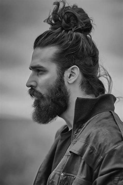 How To Get Style And Sport The On Trend Man Bun Hairstyle Man Bun