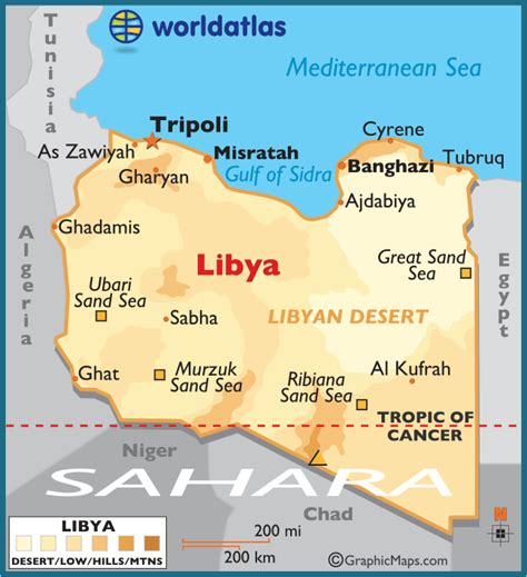 Much of the country is covered by the libyan desert, the northern and eastern part of the sahara. Libya, North Africa THE LIBYAN Esther Kofod www.estherkofod.com | Map, Africa map, Libya