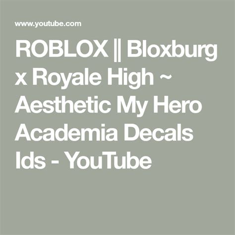 Royale High Decal Id Codes Download Royale High Mha Decal Codes Mp4