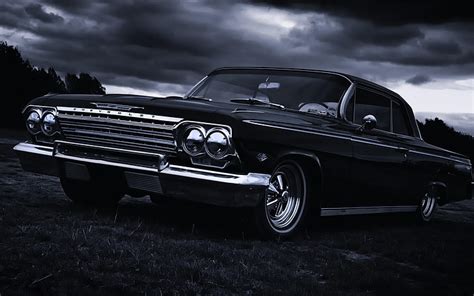 Hd Wallpaper Classic Red Coupe 1960 Chevrolet Impala Car Red Cars