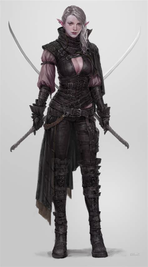 Artstation 2017 Personal Work Elf Woman Sungryun Park Dungeons And Dragons Characters Dnd