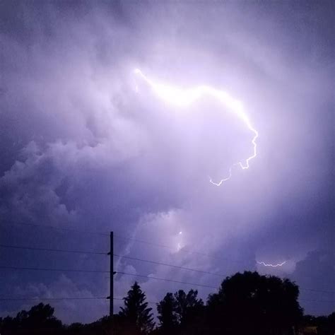 An Epic Lightning Display Came Through Ahead Of A Thunderstorm On July