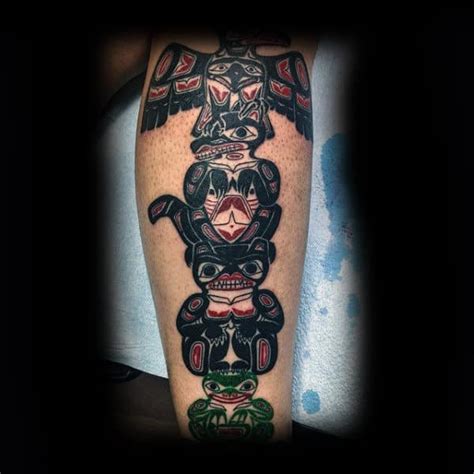 The tattoos community on reddit. 70 Totem Pole Tattoo Designs For Men - Carved Creation Ink