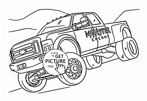 Printable superman logo coloring page coloring pages click to see. Monster Energy Truck coloring page for kids ...