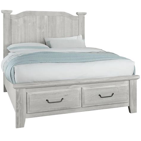 Vaughan Bassett Sawmill Transitional Queen Arch Bed With 2 Drawer