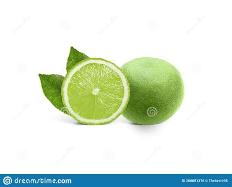 Fresh Lemon And Slices Isolated On White Background Stock Photo Image