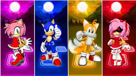 Amy Vs Sonic Vs Tails Vs Amy Exe Tiles Hop Edm Rush Youtube