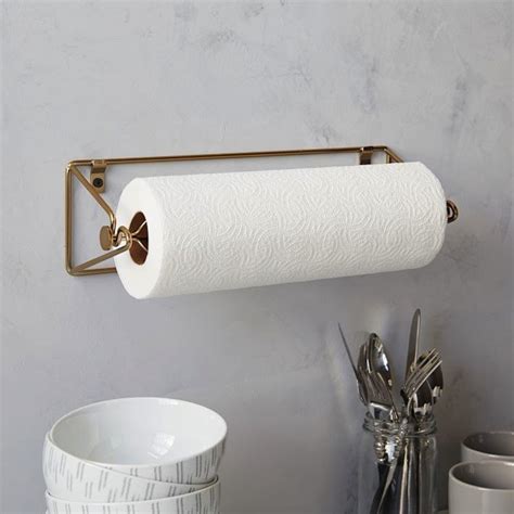 Brass toilet paper holders and made of metal (brass) and finished in polished chrome, brushed nickel, gold, or another metal. Modern Paper Towel Holder for Your Kitchen and Bathroom Decoration - HomesFeed