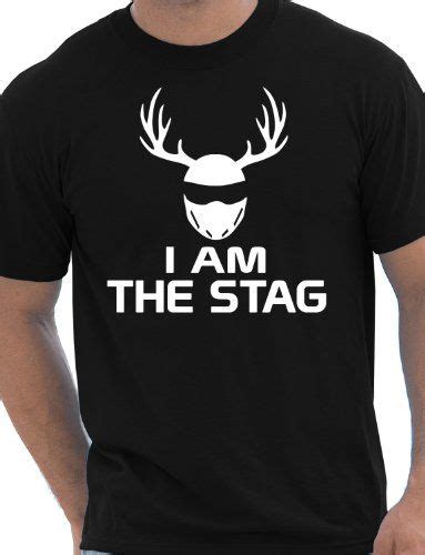 I Am The Stag Funny Stag Domens T Shirt Unisex Large Black Print4u