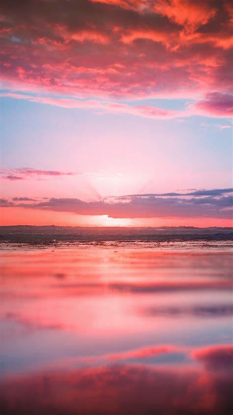 Pink Sunset Iphone Wallpaper Ocean Wallpaper