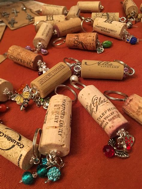 Wine Cork Keychains Upcycled Etsy Wine Corks Decor Upcycled Wine