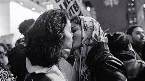 This Photo Of Two Women Kissing During A Donald Trump Protest Has