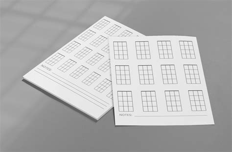 Blank Ukulele Chord Charts For Beginners Printable At Home On Etsy Canada