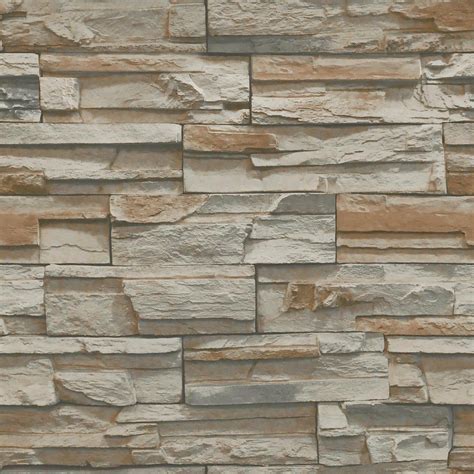 York Wallcoverings Natural Elements Flat Stone Wallpaper