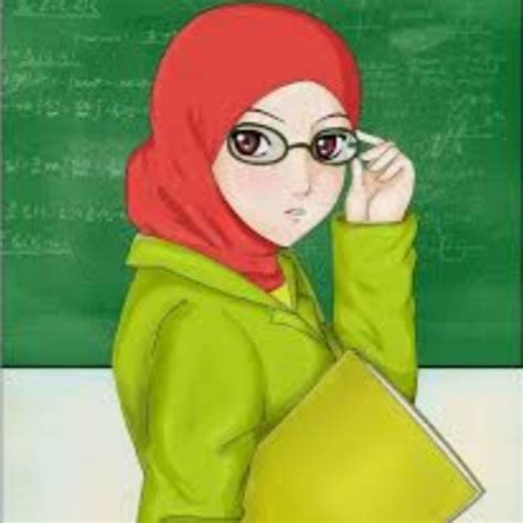 Gambar Cikgu Sedang Mengajar Kartun Gambar Mewarnai Gambar Profesi Guru Kartun Muslimah Di