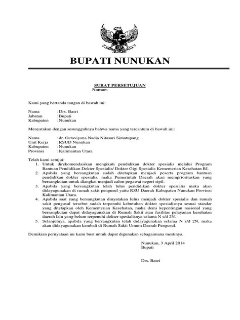REKOMENDASI BUPATI