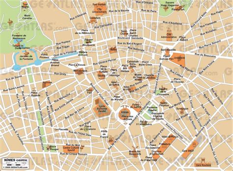 Jetzt ist paris in überzahl: Karte von Nîmes
