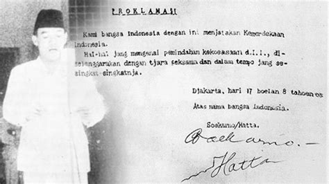 Teks proklamasi dirumuskan oleh soekarno, moh hatta, dan ahmad soebarjo. Sejarah Peristiwa Proklamasi 17 Agustus 1945, Pertemuan Soekarno dengan Jenderal Jepang sampai ...