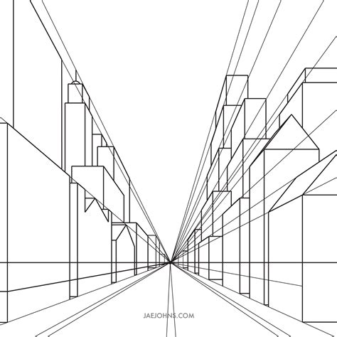 How To Draw One Point Perspective Draw Room City Cube