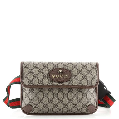 Gucci Neo Vintage Flap Belt Bag Gg Coated Canvas Rebag