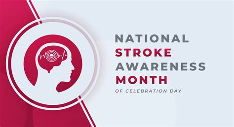 Happy National Stroke Awareness Month Celebration Vector Design