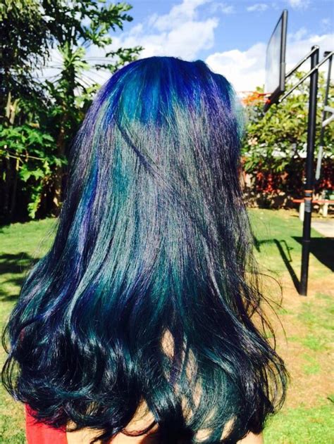 Blue With Purple Peekaboos Hairbyangieroman About Hair Purple Blue