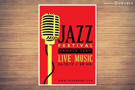 Jazz Festival Poster Design Vector Download