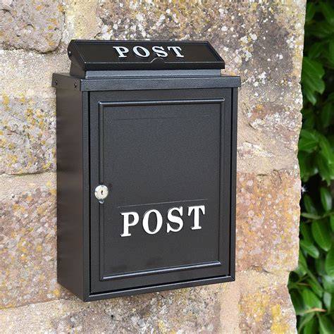Wall Mounted Post Box Silver Text Post Box Wall Mounted Post Box