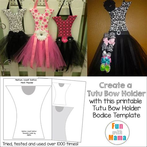 How To Make A Tutu Bow Holder With A Bodice Template Tutu Bow Holders