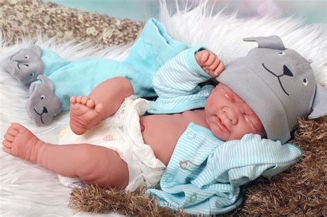 Reborn Baby Boy Crying Doll Inch Preemie Newborn W Etsy