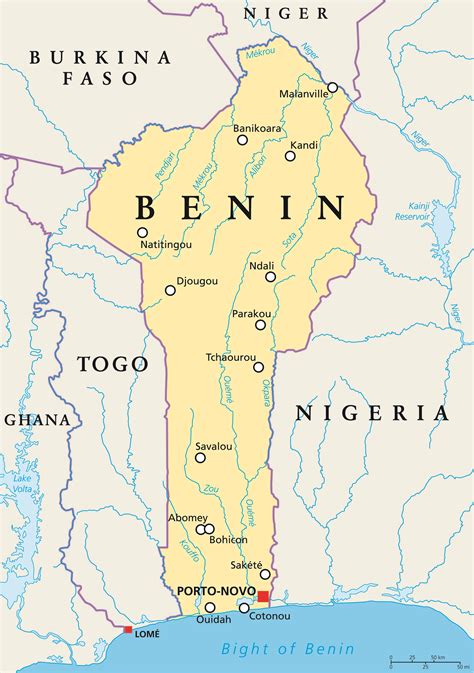 Benin Country Map