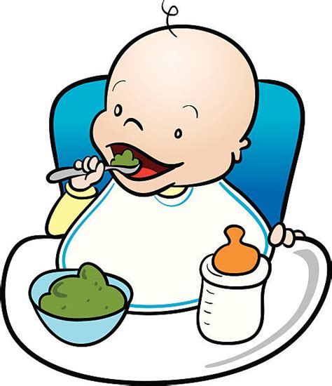 Best Baby Eating Illustrations Royalty Free Vector