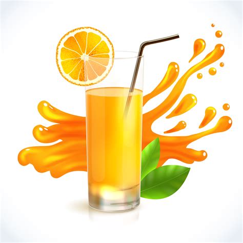 Orange Juice Splash Vector Art At Vecteezy