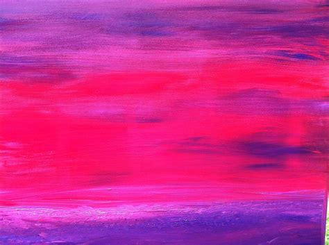 √ Acrylic Sunset Painting Pink Popular Century