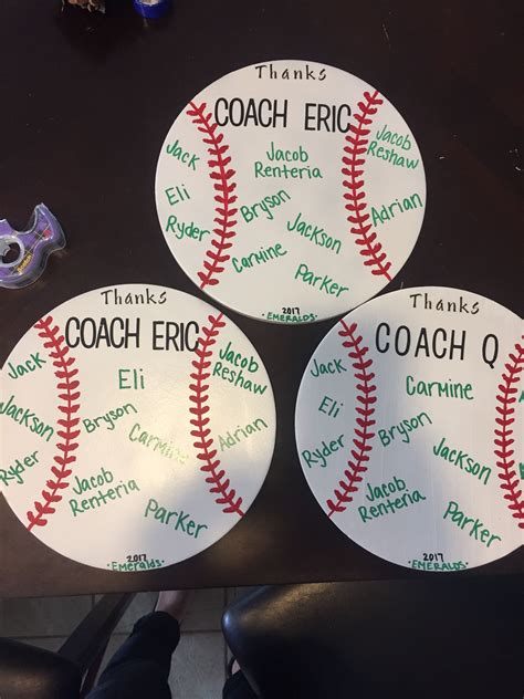 Made These For My Sons Baseball Coaches Baseball Coach T Thank You