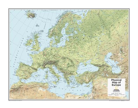 Europe Physical Ngs Wall Map Buy Wall Map Of Europe Mapworld