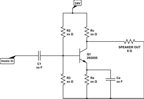 Electrical Collector Current For Common Emitter Audio Amplifier