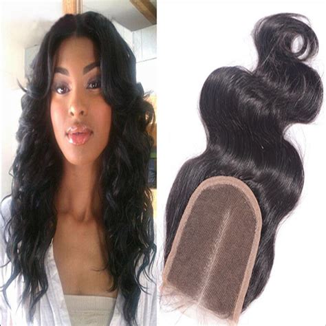 Lace Closures Human Hair 4x4 Middle Part Closures Body Wave Angelawigs