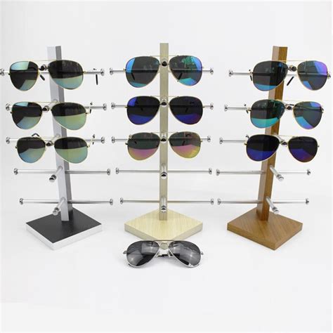 Organizador De Joyas Soporte De Exhibición Marco De Madera Para Gafas De Sol 20x16x36cm 5