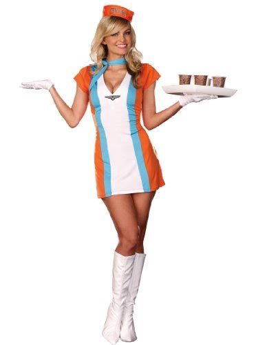 sexy stewardess costume dress flight attendant 70s womens theatrical costume sizes large go